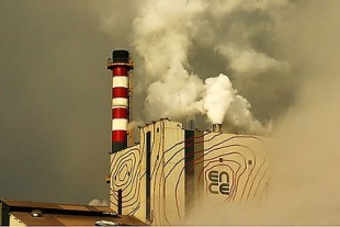 A factoría de Ence, na Ría de Pontevedra