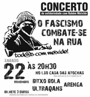 Cartaz do concerto na Casa das Atochas, na Coruña