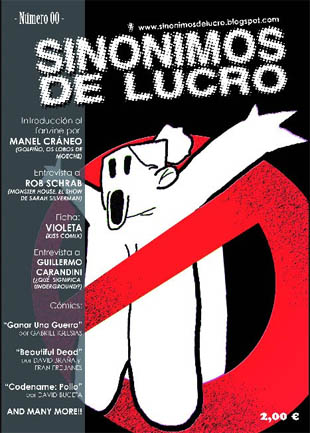 Portada do fanzine "Sinónimos de lucro"