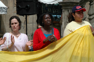 Manifestación convocada polo FGI exixindo cambios no Anteproxecto da Lei de Estranxeiría (Santiago de Compostela)