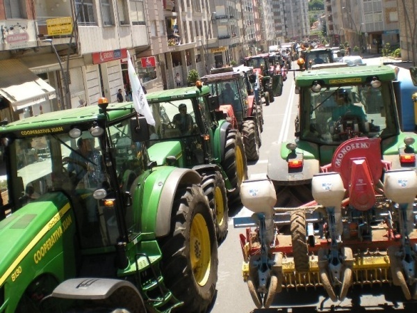 Tractorada en Chantada